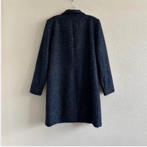 Theory Layti Blue Multi Wool Long Coat - Picture 4 of 8